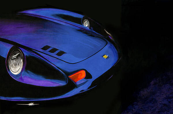 Ferrari Poster featuring the painting Barney Goes Italian by Alan Greene