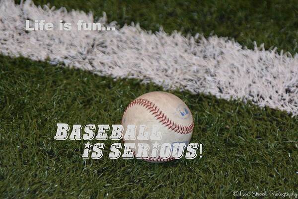 Sports Poster featuring the photograph Baseball Is Serious by Lori Strock