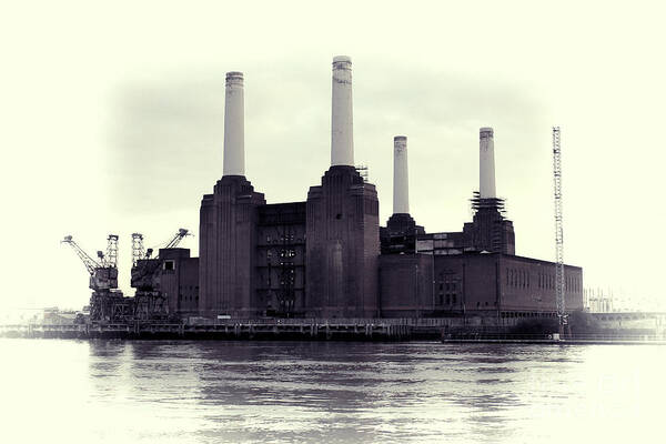 Battersea Power Station Poster featuring the photograph Battersea Power Station Vintage by Jasna Buncic