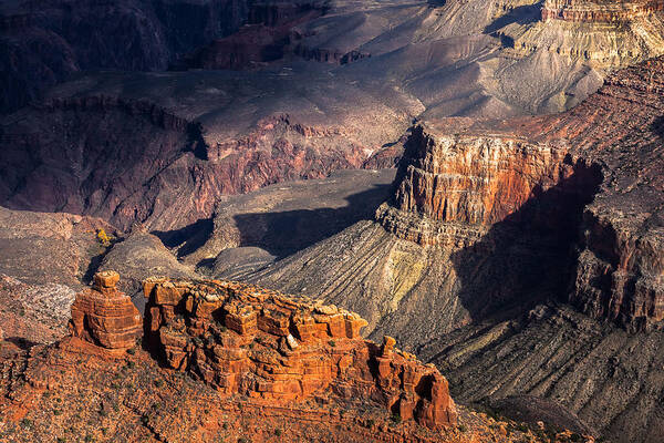 Arizona Poster featuring the photograph Battleship Rock by Ed Gleichman