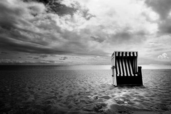 Beach Poster featuring the photograph Beach Chair by Marc Huebner