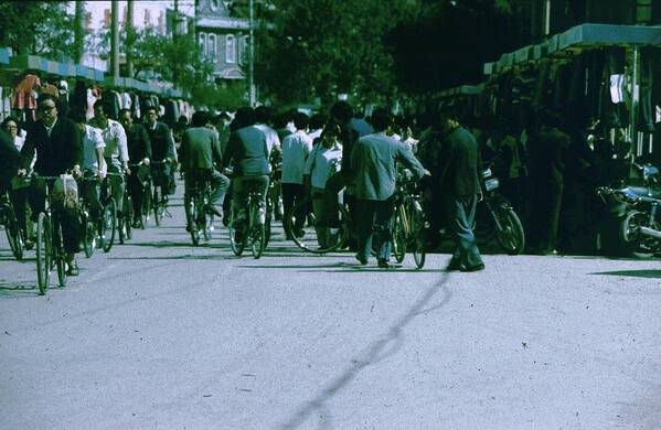 Beijing Poster featuring the photograph Beijing Bicycles in Market by John Warren