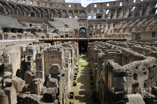 Italy Poster featuring the photograph Beneath the Colosseum by Brenda Kean