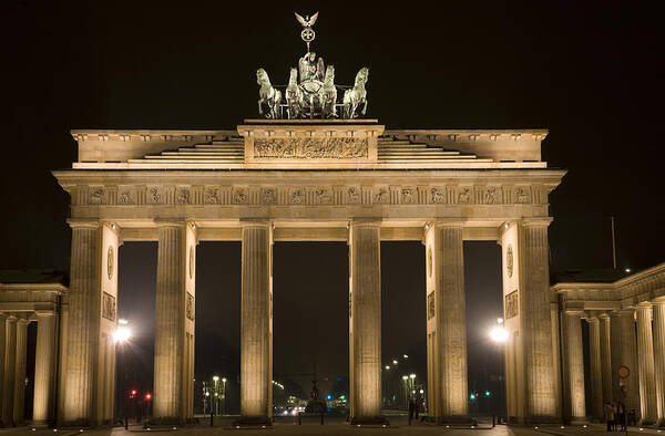 Berlin Poster featuring the photograph Berlin Brandenburg Gate by Frank Tschakert
