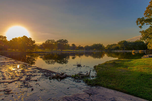 Sun Set Poster featuring the photograph Berry Creek sun set by John Johnson