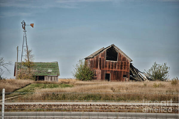 Decaying Farm Poster featuring the photograph Better Days Central IL by Thomas Woolworth