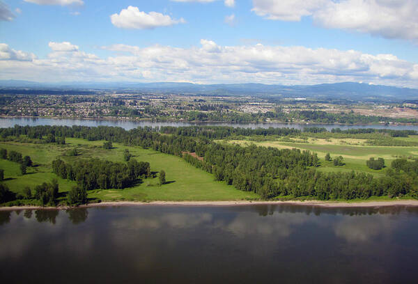 Reflection Poster featuring the photograph Birds Eye View of Portland by Bob Slitzan