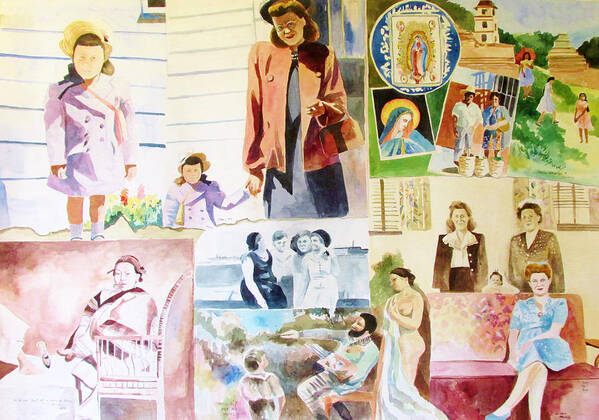 Family Poster featuring the painting Bittersweet Autobiography by Linda Novick