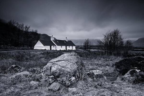 Buachaille Etive Mor Poster featuring the photograph Black Rock Cottage - Glencoe by Stephen Taylor