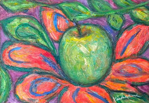 Apple Paintings Poster featuring the painting Blooming Apple by Kendall Kessler