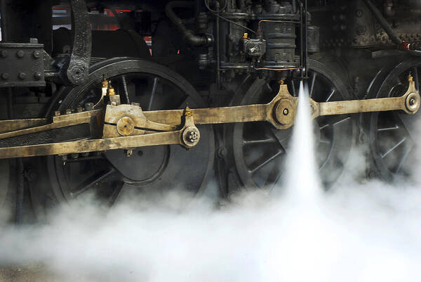 Railroad Poster featuring the photograph Blowing of steam by Paul W Faust - Impressions of Light