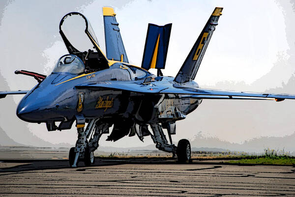 Blue Angels Poster featuring the photograph Blue 6 Runup by John Schneider