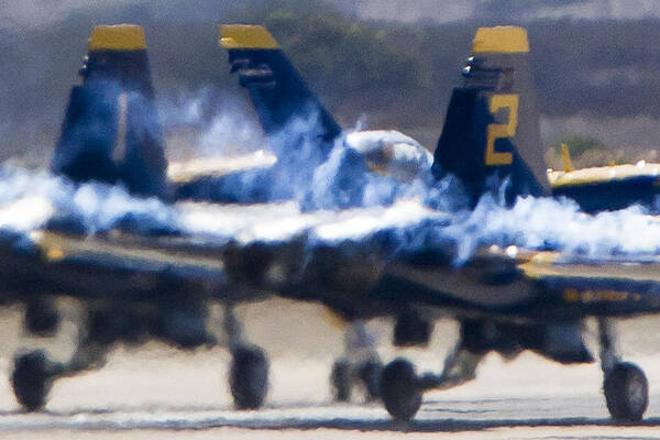 Aviation Poster featuring the photograph Blue Angels Ready for Takeoff by Jim Moss