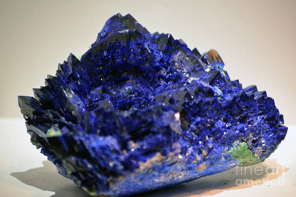 Azurite Poster featuring the photograph Blue Azurite by Shawn O'Brien