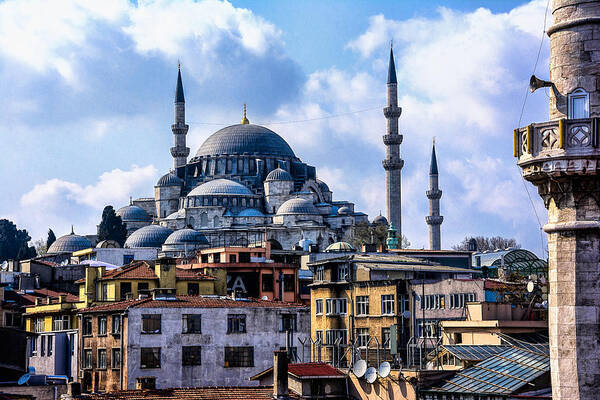 Istanbul Poster featuring the photograph Blue Mosque in Istanbul by Marion McCristall