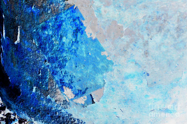 Abstract Poster featuring the photograph Blue Rust by Randi Grace Nilsberg