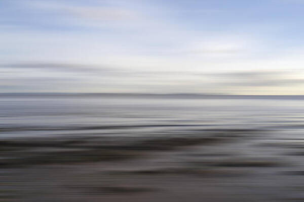 Abstract Poster featuring the photograph Blurry Shoreline by Kevin Round