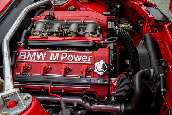 Bmw M Power Motor Poster featuring the photograph BMW M Power Engine by Roger Mullenhour