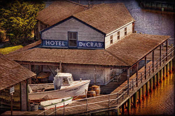 Hdr Poster featuring the photograph Boat - Tuckerton Seaport - Hotel DeCrab by Mike Savad
