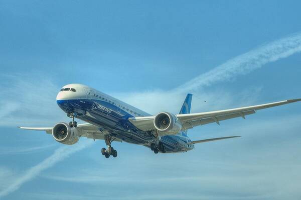 Boeing Poster featuring the photograph Boeing 787-9 by Jeff Cook