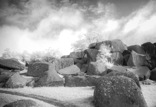 American Civil War Poster featuring the photograph Boulders in Infrared by Guy Whiteley