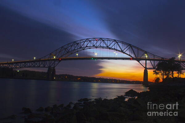 Bourne Bridge Poster featuring the photograph Bourne Bridge by Amazing Jules