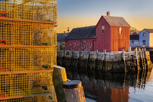 Motif No.1 Poster featuring the photograph Bradley Wharf Motif #1 by Susan Candelario