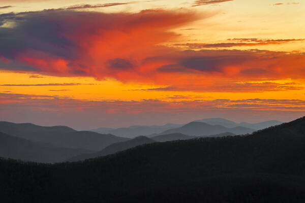  Photography Poster featuring the photograph Breathtaking Blue Ridge Sunset by Serge Skiba