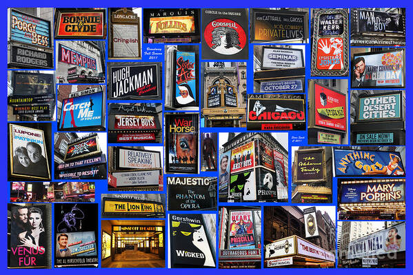 Broadway Poster featuring the photograph Broadway Collage by Steven Spak