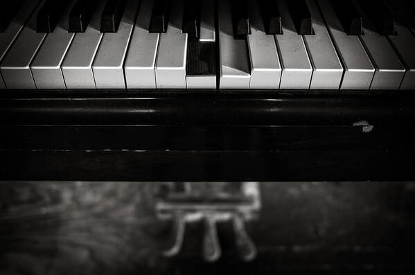 Piano Poster featuring the photograph Broken Key by Ferry Zievinger