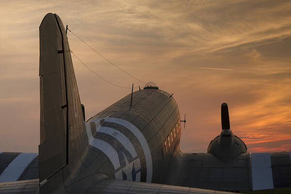 C47 Poster featuring the photograph C47 at sunset by Steve Matthews