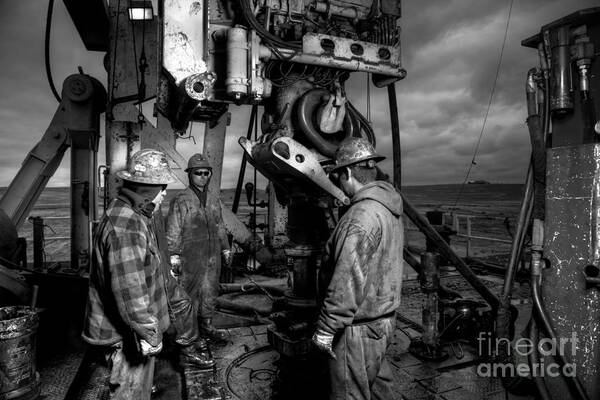 Oil Rig Poster featuring the photograph Cac001bw-21 by Cooper Ross