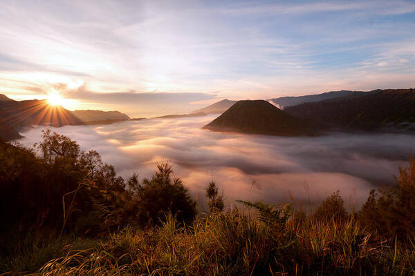 Mount Bromo Poster featuring the photograph Caldera Sunrise by Andrew Kumler