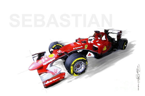 Ferrari Poster featuring the digital art Call me Sebastian by Roger Lighterness