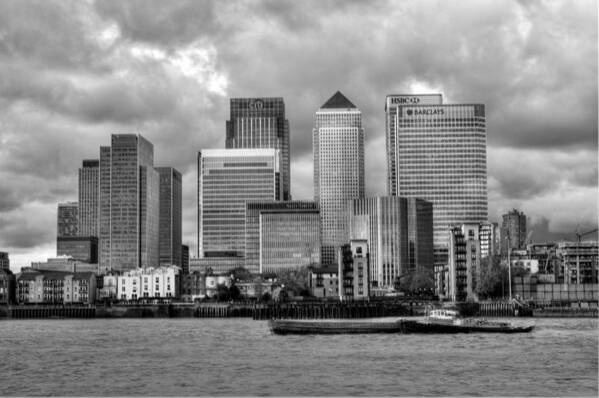 Canary Wharf Poster featuring the photograph Canary Wharf by Chris Day