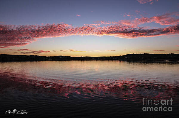 Sunrise Poster featuring the photograph Candy Pink Reflections - Sunrise by Geoff Childs