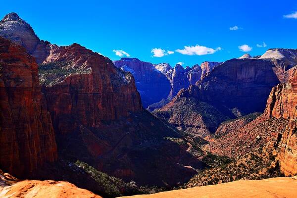 Zion National Park Poster featuring the photograph Canyon Overlook Trail by Walt Sterneman