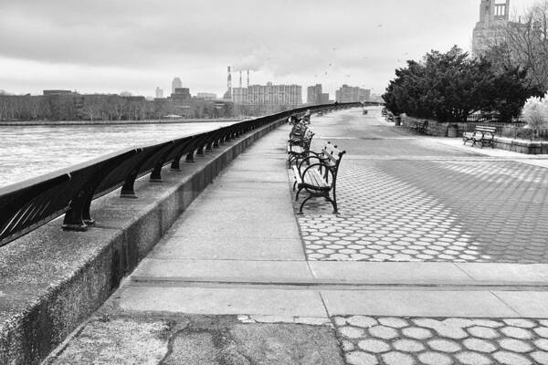 Carl Schurz Park Poster featuring the photograph Carl Schurz Esplanade by Cornelis Verwaal