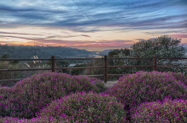 Carmel Valley Poster featuring the photograph Carmel Valley Sunset - San Diego - California by Bruce Friedman