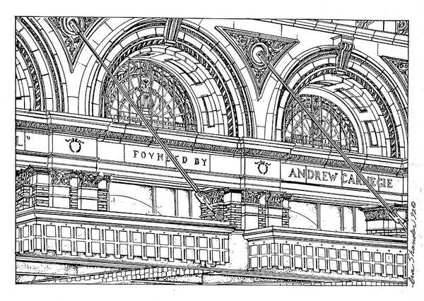 Carnegie Hall Poster featuring the drawing Carnegie Hall by Ira Shander