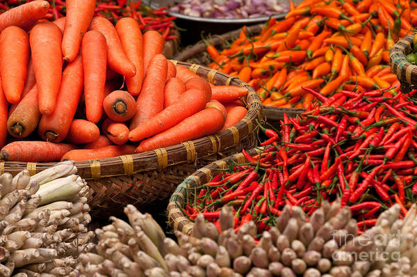 Basket Poster featuring the photograph Carrots 02 by Rick Piper Photography