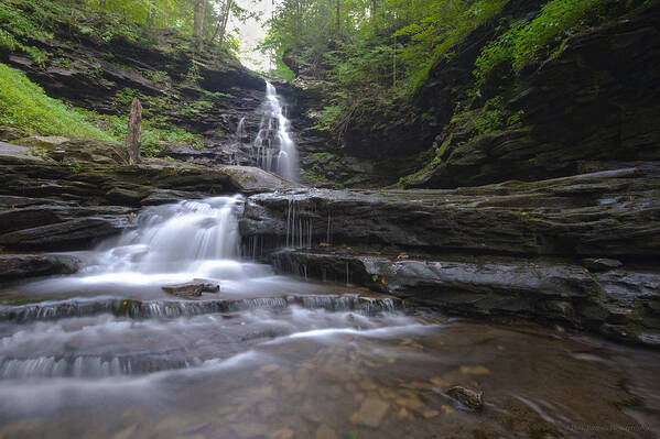 Waterfall Poster featuring the photograph Cascading Falls by Phil Abrams