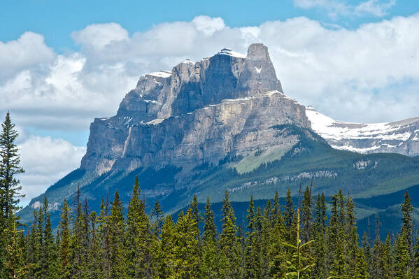 Castle Mountain Poster featuring the photograph Castle Mountain in Banff National Park-Alberta-Canada by Ruth Hager