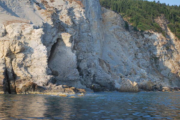 Cave By The Sea Poster featuring the photograph Cave by the Sea by George Katechis