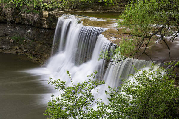 Waterfalls Poster featuring the photograph Chagrin Falls by Dale Kincaid