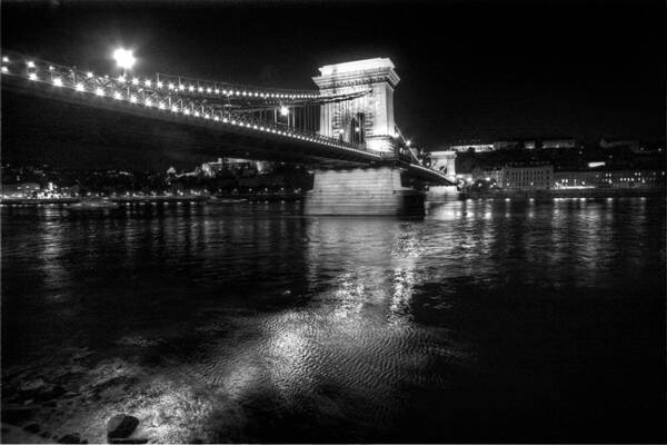 Europe Poster featuring the photograph Chain Bridge Danube River by John Magyar Photography