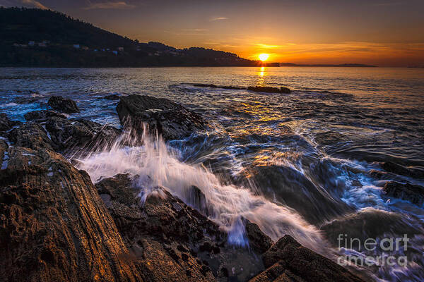 Ares Poster featuring the photograph Chamoso Point in Ares Estuary Galicia Spain by Pablo Avanzini