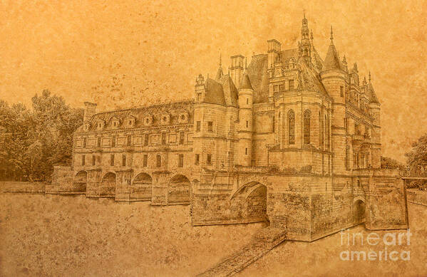 Chateau Poster featuring the photograph Chateau de Chenonceau by Nigel Fletcher-Jones