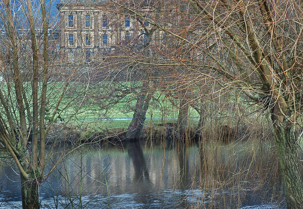 Rural Landscape Poster featuring the photograph Chatsworth House December by Jerry Daniel