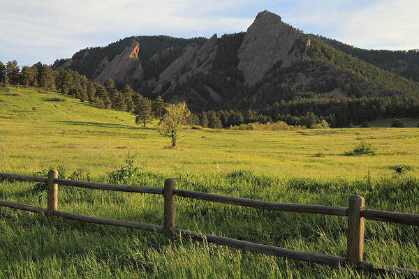 Chautauqua Poster featuring the photograph Chautauqua Park and Flatirons by Scott Rackers